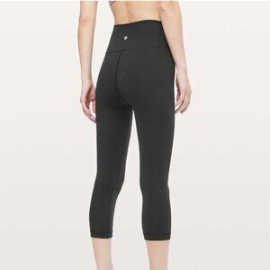 NWOT black- Lululemon 21" crop.
